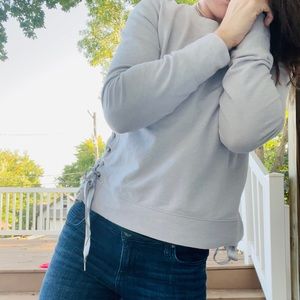 🤍 Juicy couture grey lace sweatshirt. Cozy!!